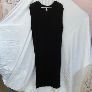 silence + noise maxi open-back tunic dress